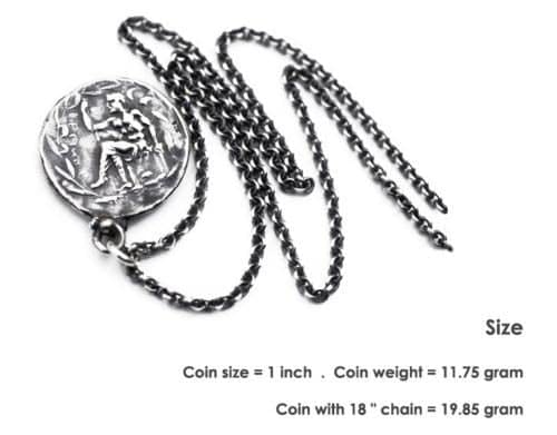 Authentic Solid Sterling Silver Roman Athena Owl Coin Tetradrachm Pendant Necklace - Ancient Greek Amulet, Talisman & Lucky Charm for Protection & Good Fortune | Perfect for History Lovers, Jewelry Collectors & Spiritual Gifts
