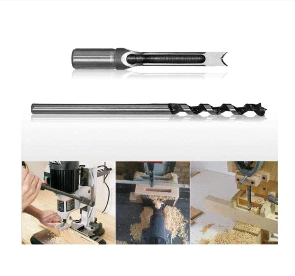 High-Speed Steel (HSS) Twist Drill Bit Set - 10mm Woodworking Drill Kit with Square Auger & Mortising Chisel - Perfect for DIY Projects, Furniture Making, and Home Renovations
