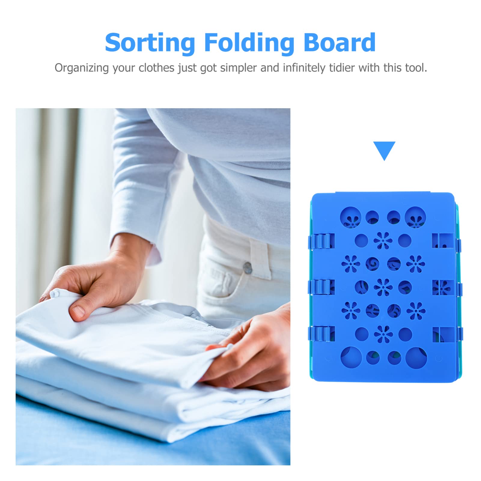 EXCEART 1-Piece Plastic Clothes Folding Board - Anti-Wrinkle Laundry Organizer for Shirts, Tees & Clothing (Child & Adult) - Perfect for Travel, Closet Organization & Space Saving