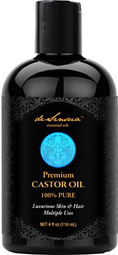 100% Pure Castor Oil - Best for Massage, Skin & Hair Moisturizer, Essential Oil Carrier - 4 oz - Perfect for Aromatherapy, DIY Beauty Recipes & Natural Hair Growth