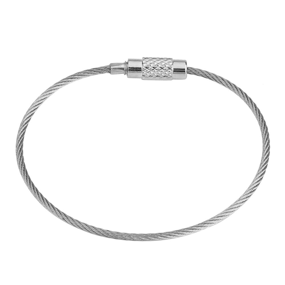 Yosoo Stainless Steel Key Ring with Flashlight - for Keys & Outdoor Use