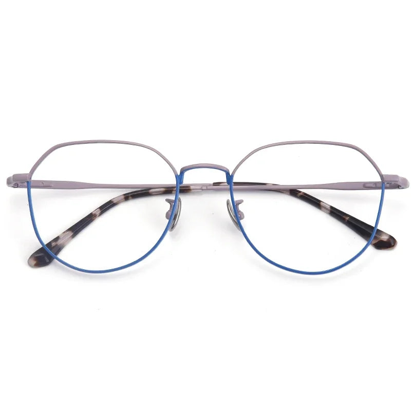 Aror Unisex Full Rim Flat Top Oval Titanium Eyeglasses Frame 42051 - Lightweight & Durable for Work, Reading & Everyday Wear