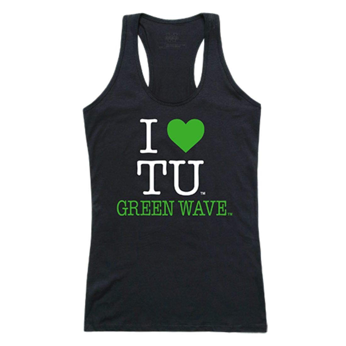 Tulane University Green Wave Women's Love Tank Top - Black Large - Soft & Comfortable Casual Wear for College Fans & Game Day Outfits