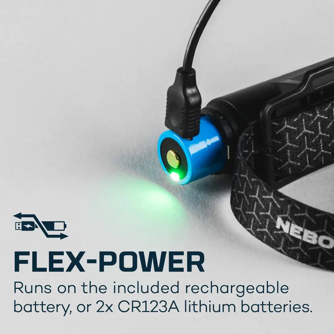 NEBO Einstein Flex Rechargeable 1000 Lumens LED Headlamp - Bright Hands-Free Lighting for Camping, Hiking, Running & Outdoor Adventures
