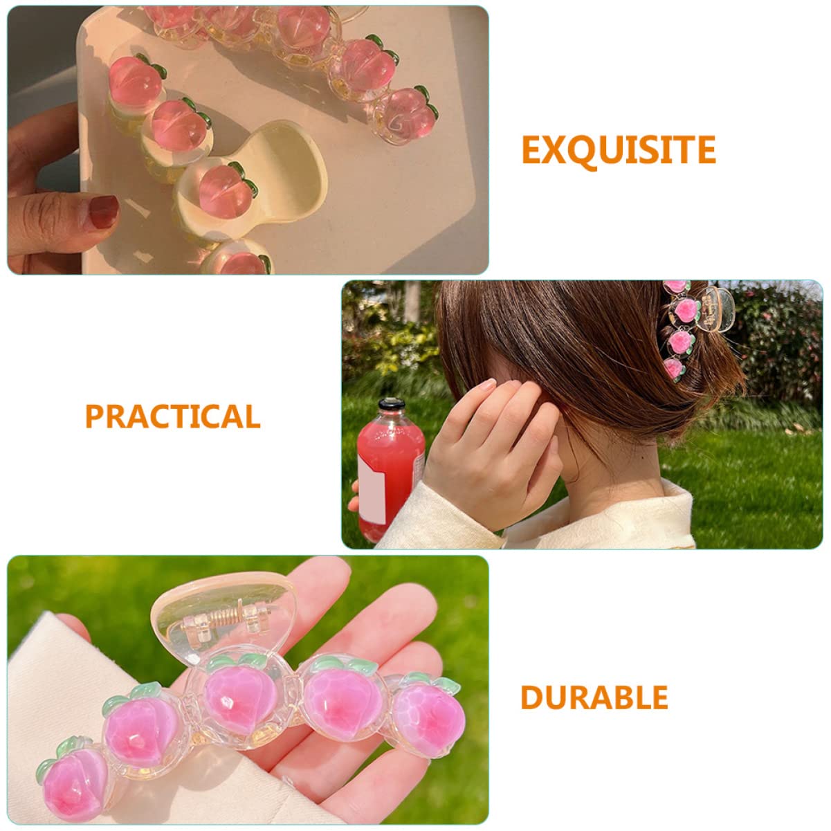 Beaupretty Fashion Hair Jaw Clamp - 2 Pack Large Hair Clips for Women, Hair Claw Clips for Thick Hair, Strong Hold Hair Accessories for Ponytail, Bun & Updo - Perfect for Bath, Salon & Everyday Styling
