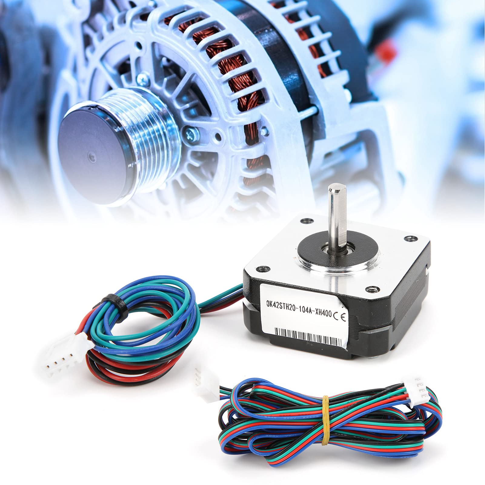42-20 20mm Stepper Motor - High Torque 2 Phase Aluminum Alloy Low Noise NEMA 17 Stepper Motor for 3D Printer Extruder (V2.4 Compatible) | Perfect for DIY 3D Printing, CNC Machines & Robotics Projects