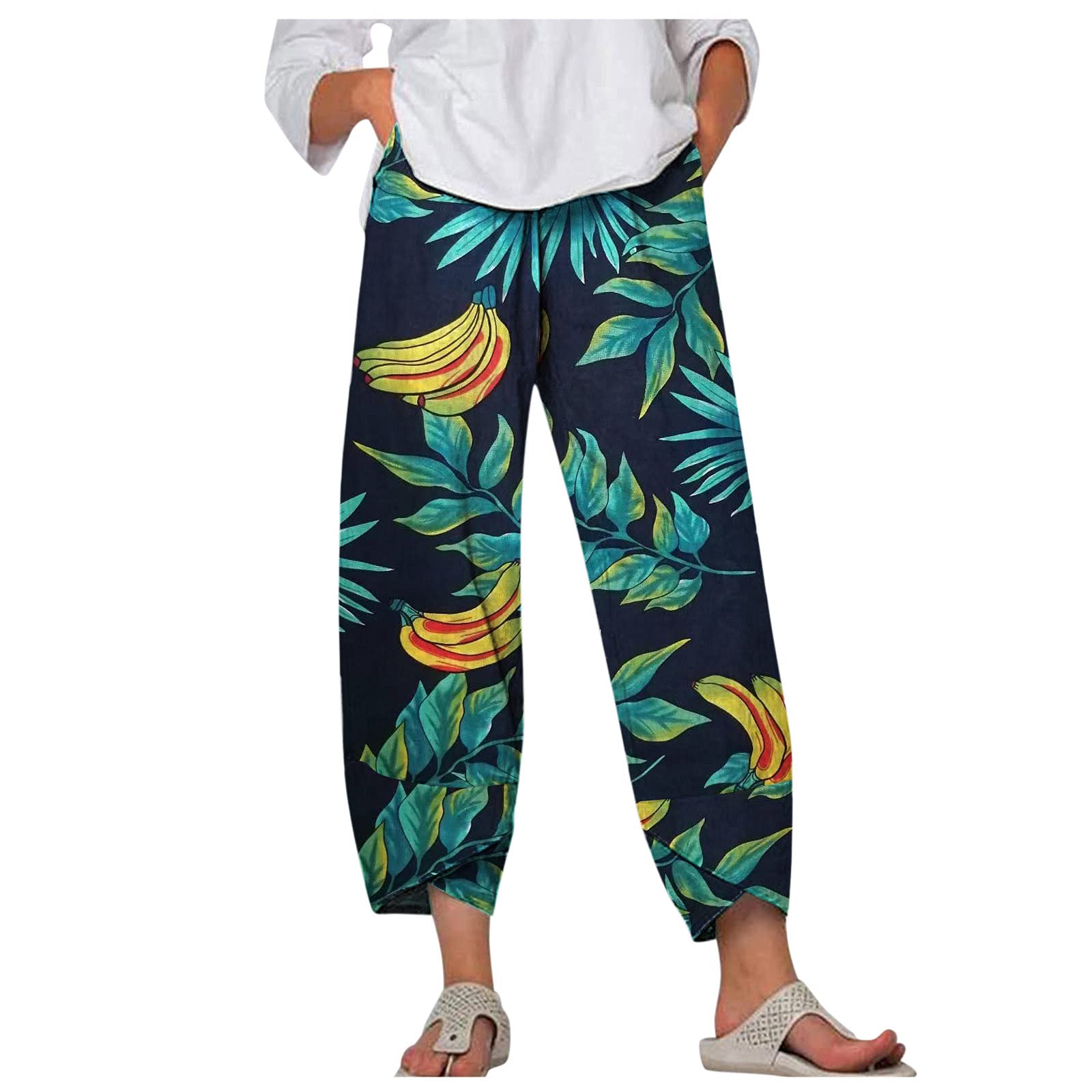 Women's Wide Leg Capri Yoga Pants - Casual Lounge Sweatpants with Pockets for Workout & Plus Size | Perfect for Yoga, Running, Travel & Everyday Wear