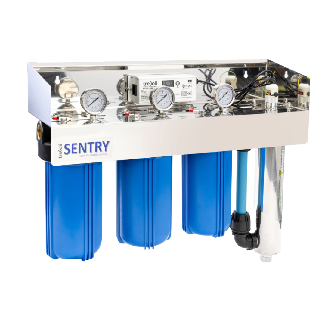 10-Stage Jumbo Integrated Water Filtration & 48W UV Purification System - Home & RV Water Treatment for Clean Drinking Water