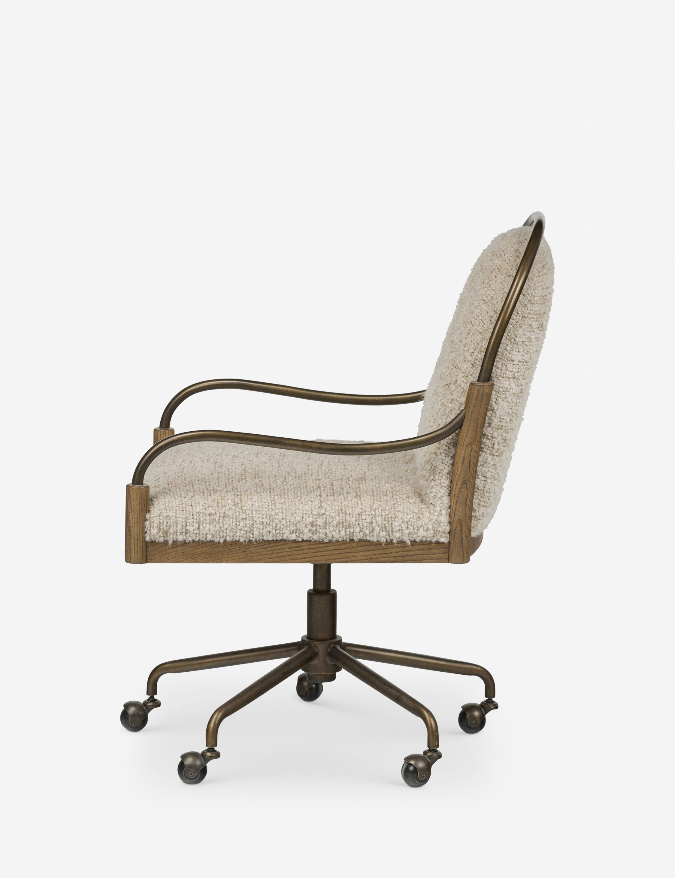 Demi Office Chair by Amber Lewis x Four Hands - Ergonomic Mid-Century Modern Desk Chair for Home & Office - Perfect for Workstations, Study Rooms & Cozy Home Offices