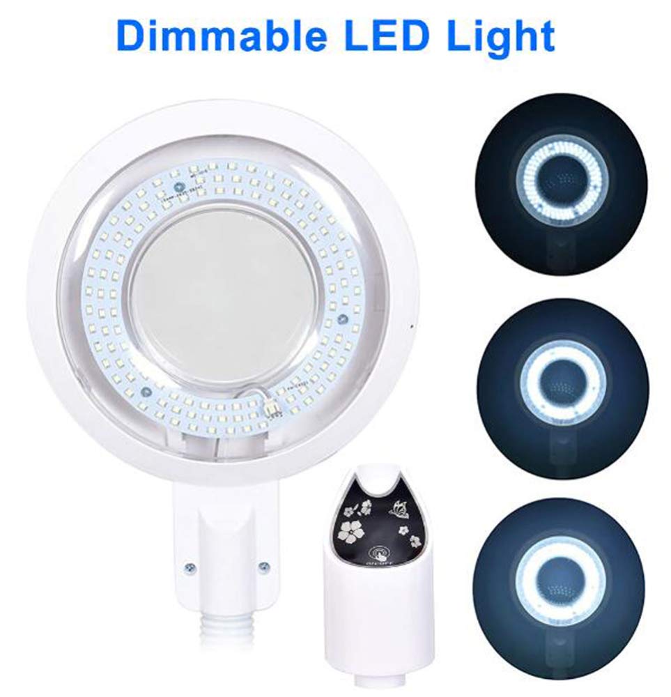 16X Magnifying Floor Lamp with 360° Rotation & Adjustable Height - LED Cold Lighting for Skin Care, Nail Art, Tattoo & Beauty Salon Use | Perfect for Professional Makeup Application & Detailed Beauty Treatments