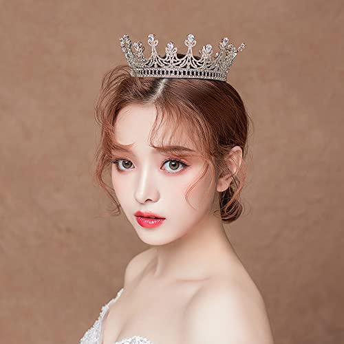 Queen Baroque Rhinestone Bridal Tiara - Elegant Princess Headband Wedding Crown for Brides, Prom, Birthday Parties & Christmas Costumes (Silver) | Perfect for Weddings, Pageants, Photo Shoots & Special Occasions