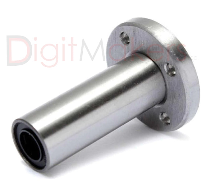 LMF8LUU Long Type Flange Linear Ball Bearing Bushing - High Precision Linear Motion Bearing for CNC Machines, 3D Printers, and Industrial Automation Equipment