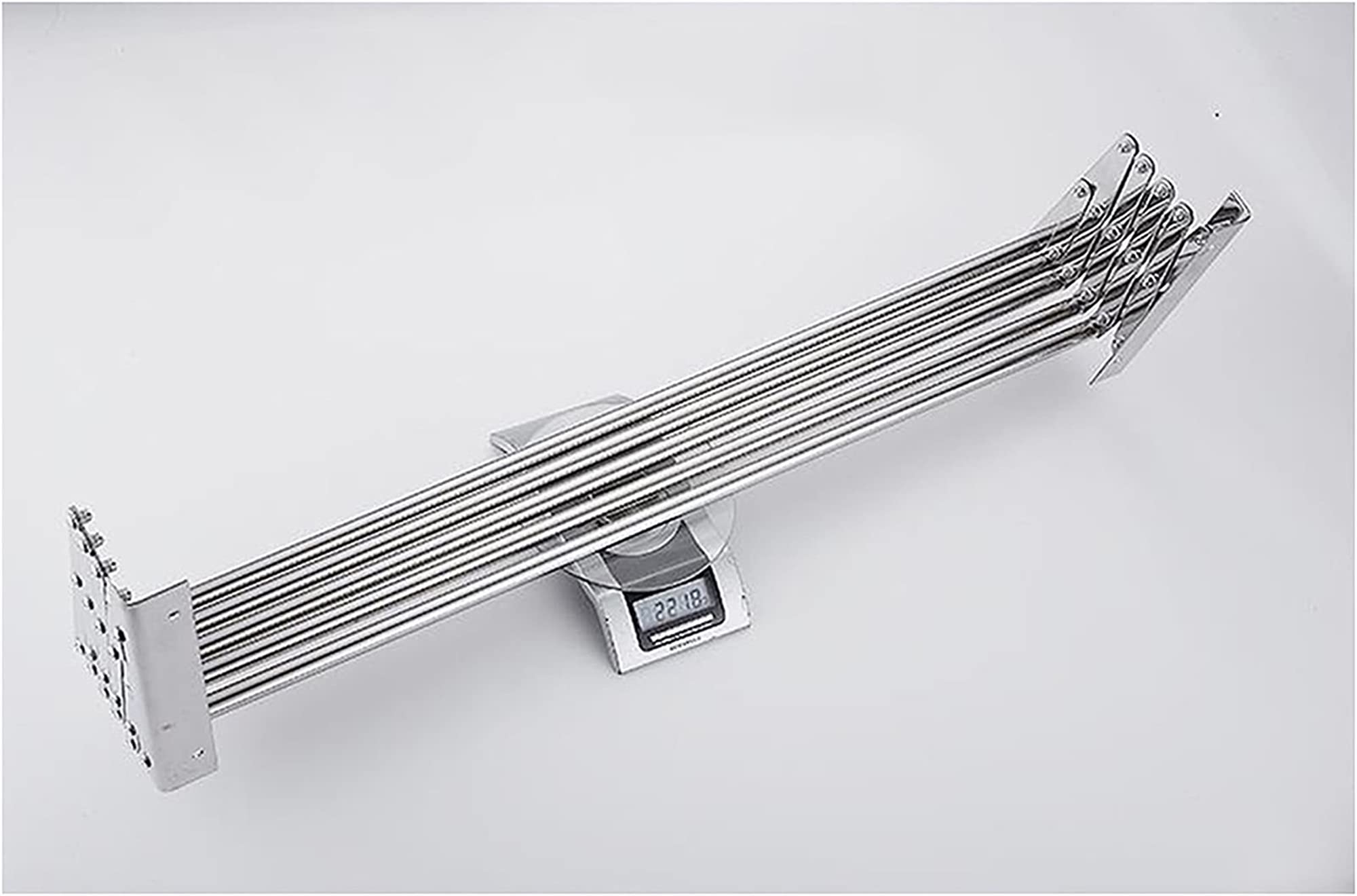 Stainless Steel Wall Mounted Collapsible Laundry Drying Rack - 70cm Foldable Clothes Airer & Towel Holder for Bathroom, Balcony, Small Spaces (Silver)