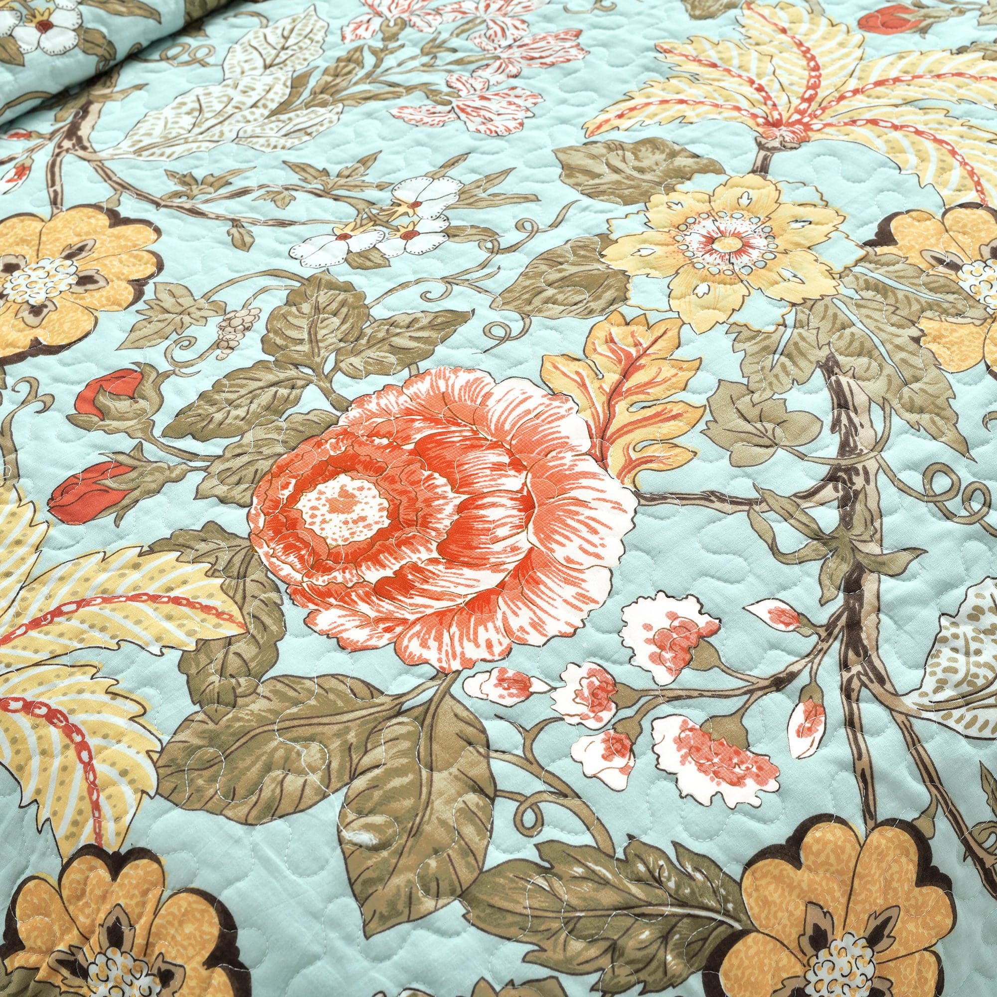 Sydney 3 Piece Quilt Set - Queen Size Bedding Set with Soft Microfiber, Lightweight & Breathable - Perfect for All Seasons, Home Decor & Guest Room