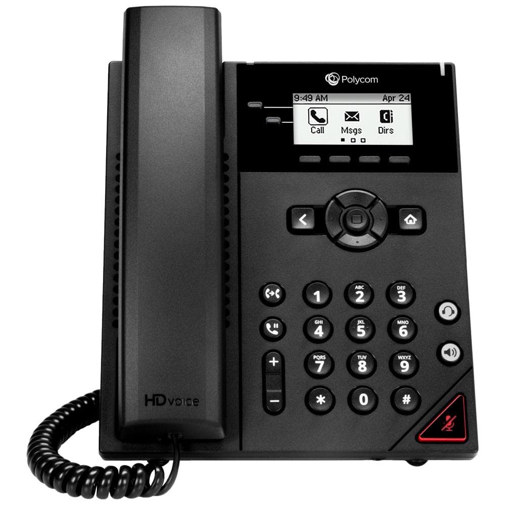 Polycom VVX 150 VoIP Business Phone - 2200-48810-025 Model with POE Support (Power Adapter Not Included) - Ideal for Office, Call Center & Remote Work Communications