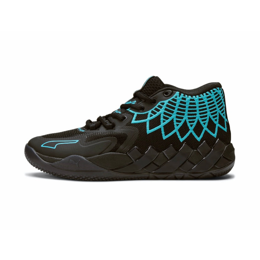 Puma MB1 Lamelo Ball Basketball Shoes - Buzz City Black Blue Atoll - High-Performance Sneakers for Men - Perfect for Streetball, Training & Casual Wear