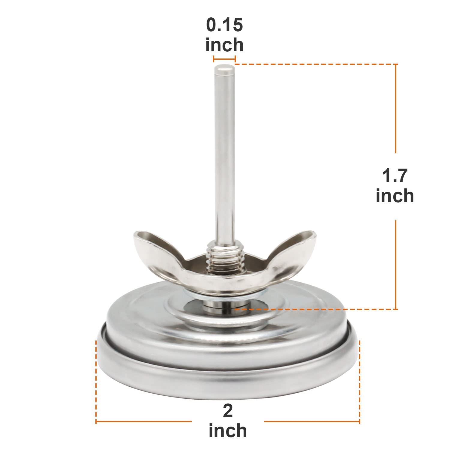 2 Inch Grill Temperature Gauge for Char-Broil, Char-Griller, Dyna-Glo, Jenn-Air & King Griller Gas Grills - Accurate BBQ Cooking Thermometer for Outdoor Grilling, Smoking & Roasting