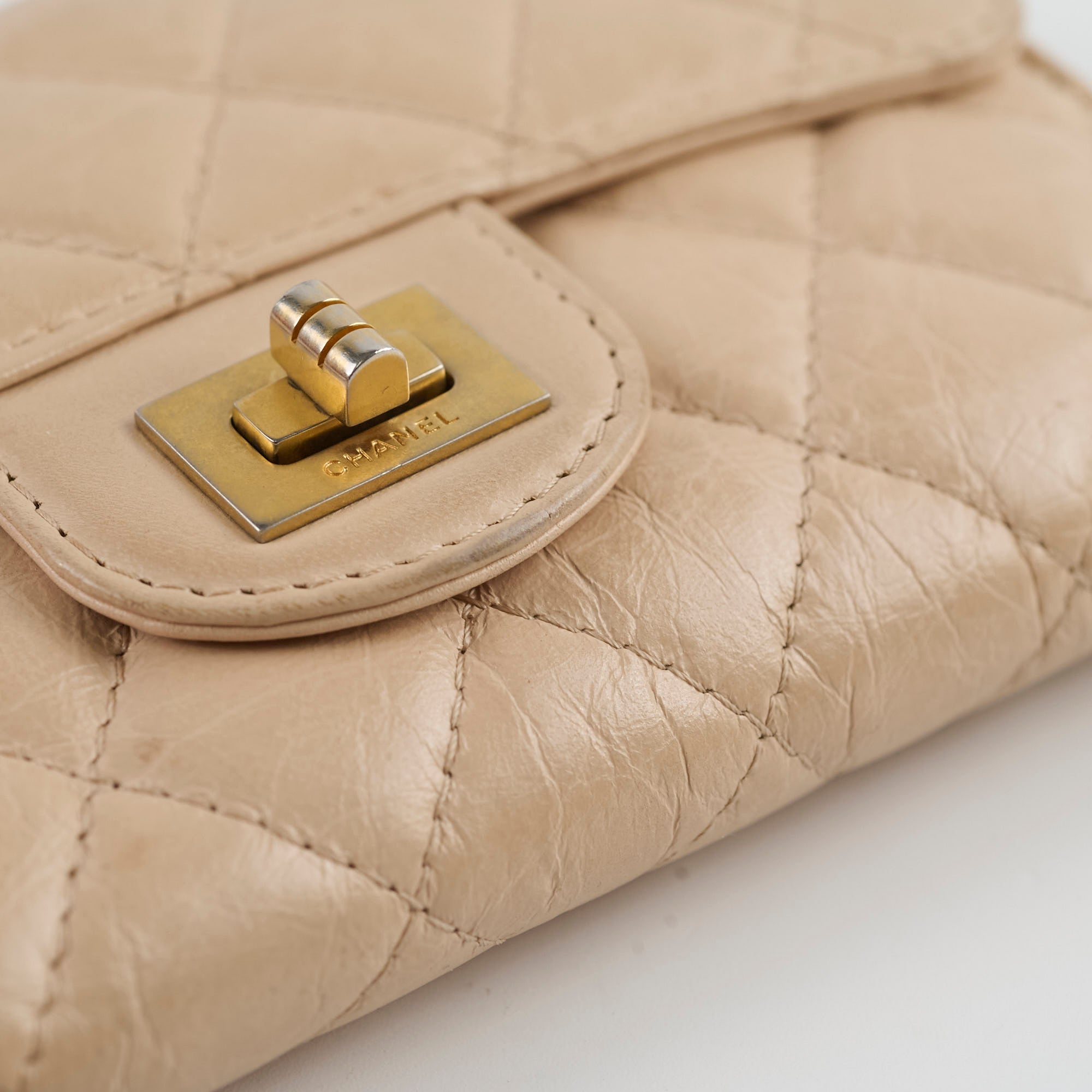 Chanel Reissue 2.55 Wallet in Beige - Classic Flap Bag with Chain Strap for Women | Perfect for Everyday Use, Travel & Special Occasions