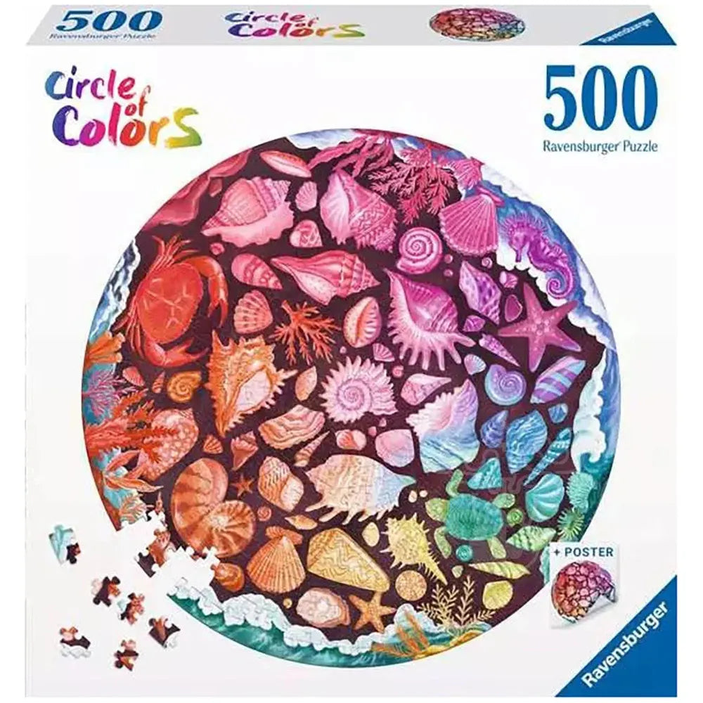 Circle of Colours: Seashells Pz500 - Beautiful Handmade Seashell Decor for Beach House & Coastal Home Decor | Perfect for Wall Art, Table Centerpiece, and Gift Ideas