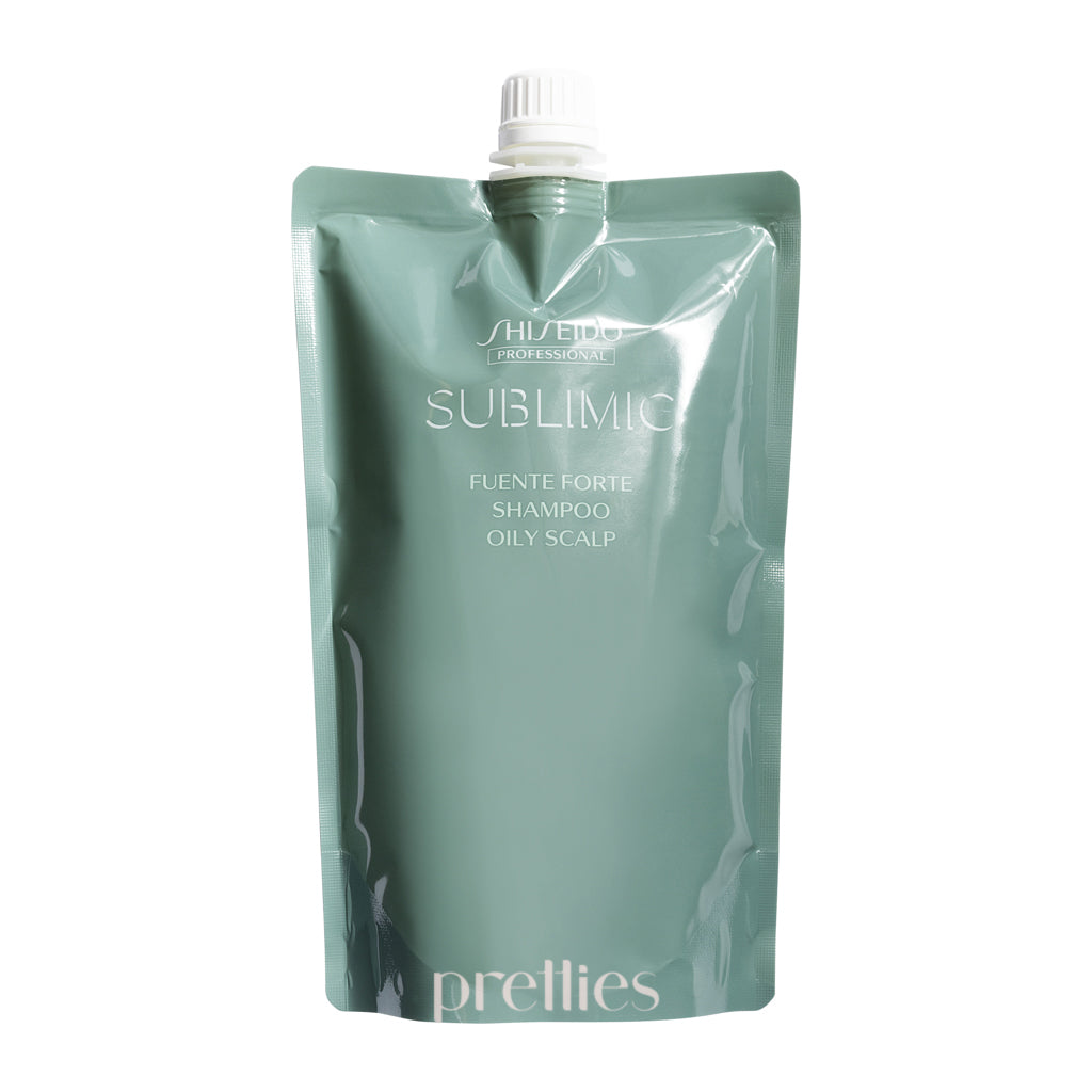 Shiseido SUBLIMIC Fuente Forte Shampoo for Oily Scalp - Green Refill 450ml | Deep Cleansing & Oil Control | Perfect for Daily Hair Care & Scalp Refreshment