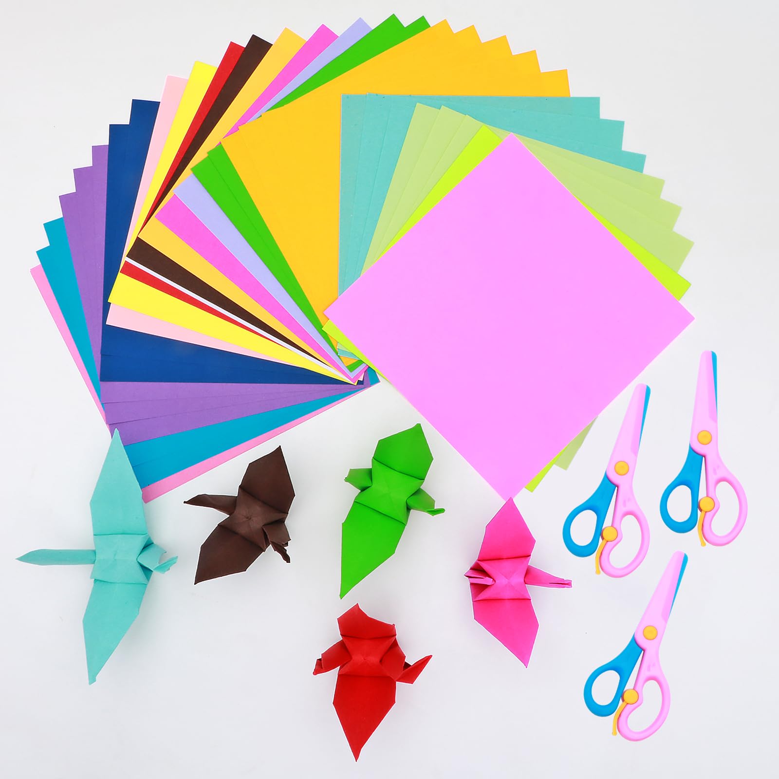 500 Sheets Origami Paper - 20 Vibrant Colors, 6x6 Inch Double Sided Craft Paper for DIY Projects, Art & School Activities | Perfect for Origami, Scrapbooking & Gift Wrapping