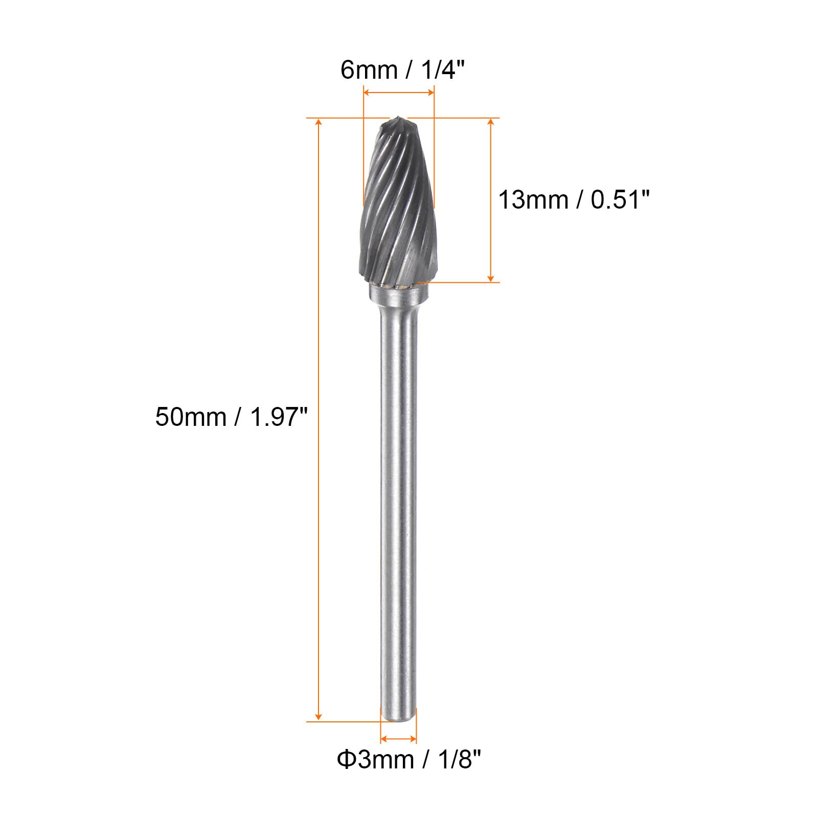 HARFINGTON 10pcs Carbide Rotary Burrs Set - 1/8