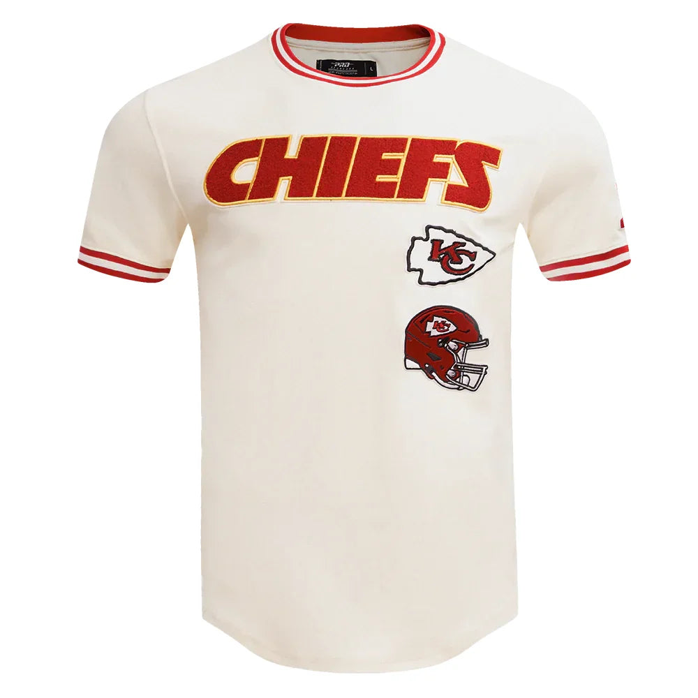 Men's Kansas City Chiefs Retro Chenille Tee Shirt - NFL Vintage Football Fan Jersey for Game Day & Casual Wear