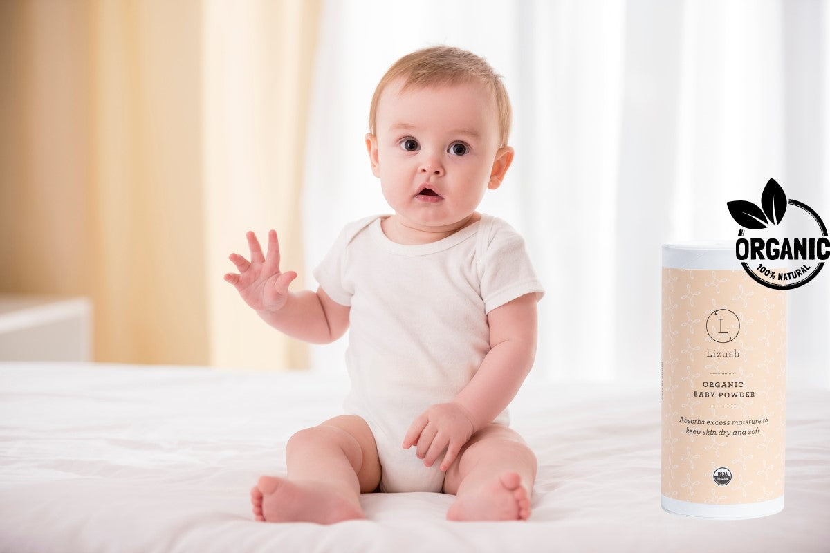 Organic Baby Powder - Talc Free, Hypoallergenic & Gentle for Sensitive Skin | Perfect for Diaper Changes, Post-Bath Care & Daily Comfort