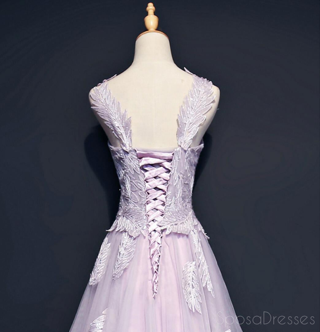 Elegant Lilac Cap Sleeve Lace Prom Dress with Straight Neckline - Long Formal Evening Gown for Homecoming, Wedding, and Special Occasions