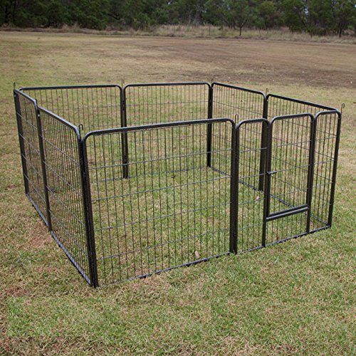 Flyline 8-Panel Dog Playpen - Large Pet Exercise Pen & Play Yard Enclosure for Indoor/Outdoor Use - Perfect for Puppies, Small & Medium Dogs in Backyard, Park or Home