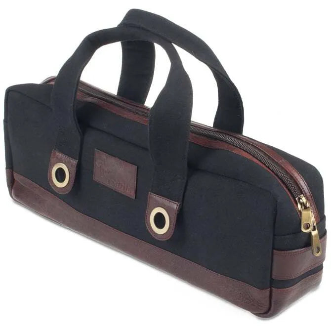 Boldric Chef Carryall Tote Bag - Green Canvas with Brown Leather Trim - Durable & Stylish for Kitchen, Grocery Shopping & Travel