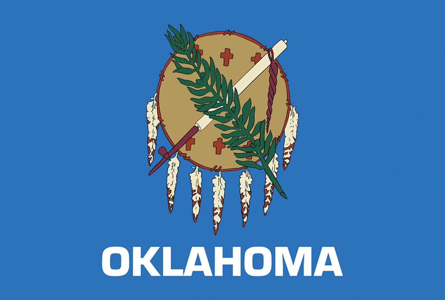 Oklahoma State Flag 12.5 x 18 Inch - Decorative Garden Flag for Home & Yard - Durable Outdoor American State Flags for Porch, Lawn, or Patio Decor