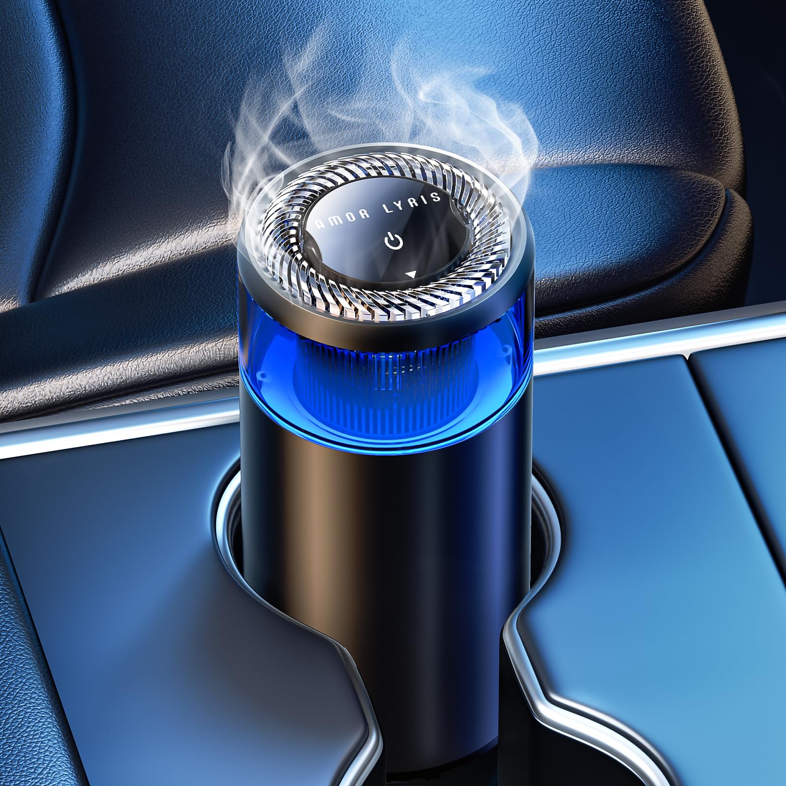 2025 Smart Car Air Freshener with 3 Adjustable Spray & Light Modes - Long Lasting 1000+ Uses, AI Auto On/Off & Powerful Battery - Perfect for Morning Commutes, Road Trips & Office Parking
