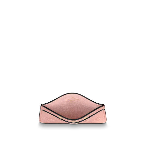 LV Monogram Empreinte Leather Card Holder in Rose Poudre - Slim Wallet for Credit Cards & IDs | Perfect for Everyday Use & Travel Essentials