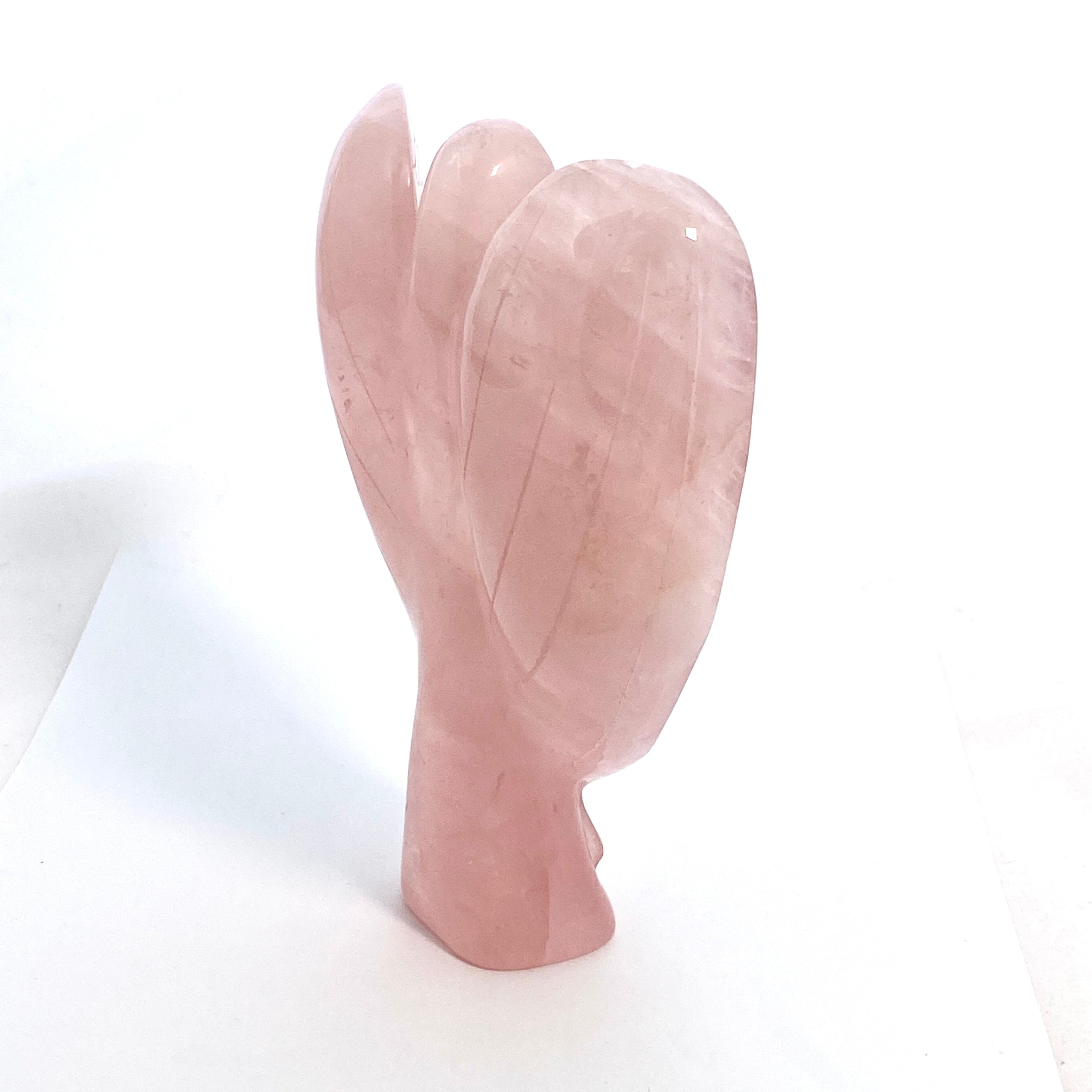 16cm Large Rose Quartz Angel Goddess Statue - Perfect for Home Decor, Meditation & Spiritual Healing Gifts