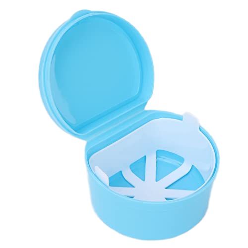 Odorless False Teeth Storage Box - Portable Denture Container for Travel & Home, Light Blue | Jewelry & Pacifier Organizer for Daily Use & On-the-Go