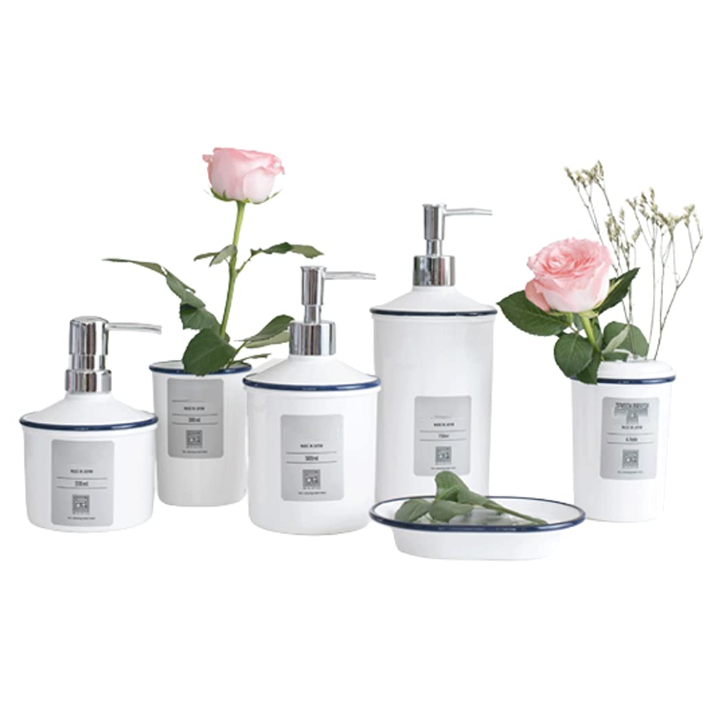 PQLQ Luxury Bathroom Accessories Set - 6 Piece Matte/Glossy Soap Dispenser Set with Foaming Dispenser & Toothbrush Holder | Modern Bathroom Decor Gift Set for Home, Hotel, and Spa Decor