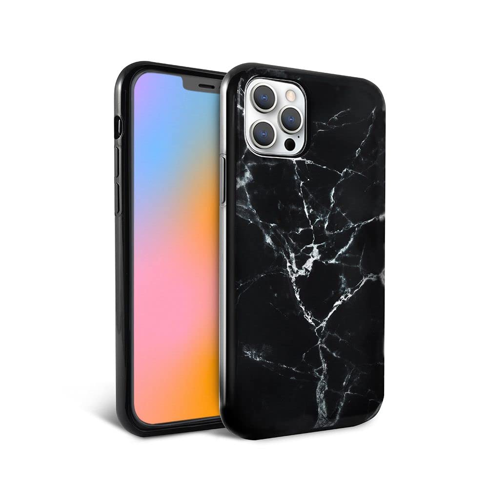 FELONY CASE - iPhone 13 Pro Case - Premium Black Marble Phone Cover - Anti-Scratch & 360° Shockproof Protection for Apple iPhone - Perfect for Work, Travel & Everyday Use