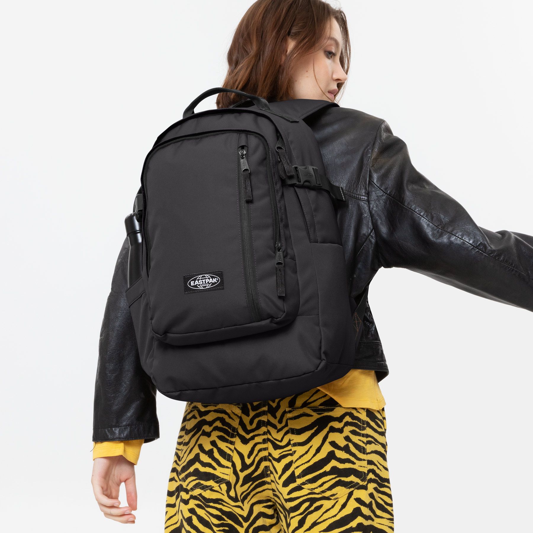 Eastpak Smallker CS Backpack - Mono Black 2, Lightweight & Durable School & Travel Backpack for Students & Professionals