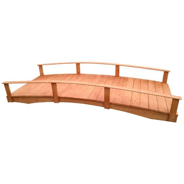 Handcrafted Oriental Garden Bridge - Decorative Asian Wooden Footbridge for Zen Gardens, Ponds & Backyard Landscaping