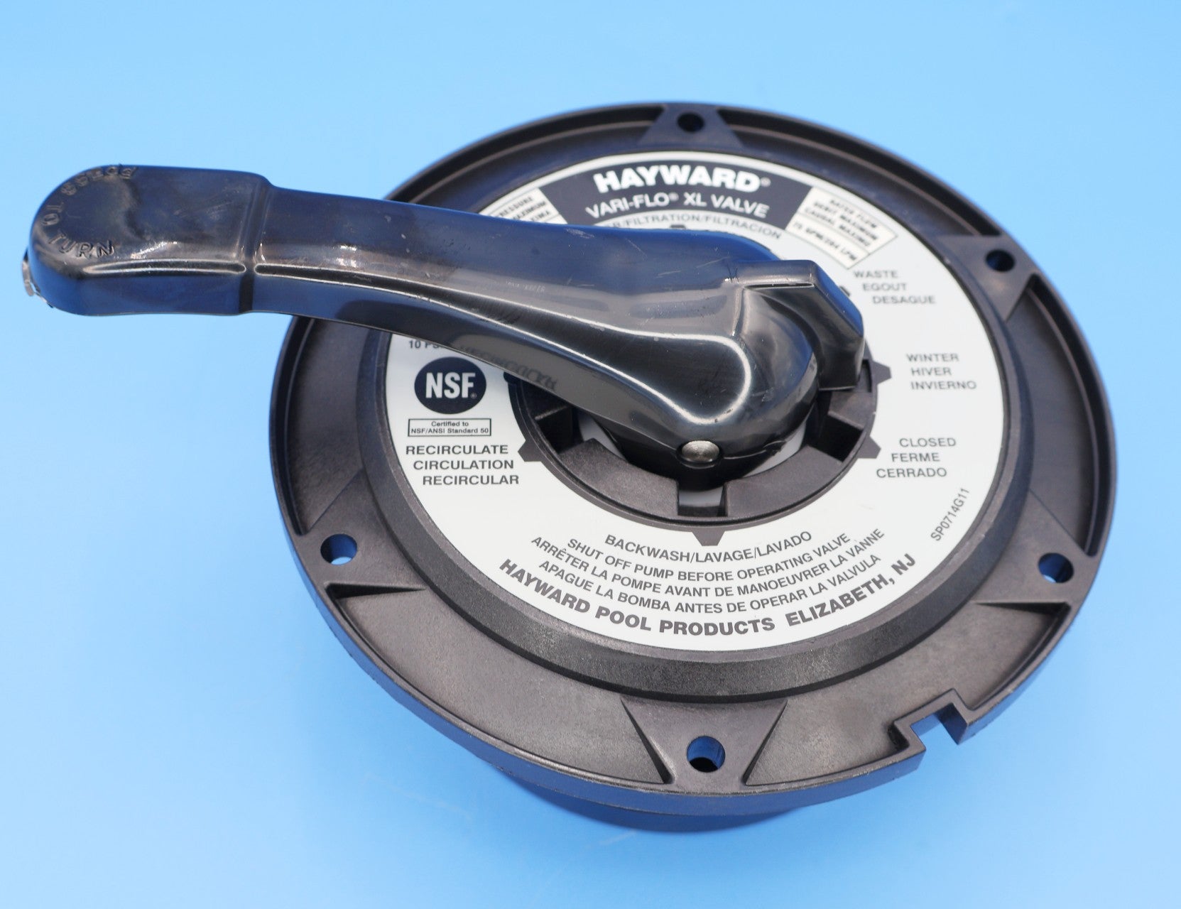 Hayward Vari FloXL Backwash Valve Handle, Key, and Cover Assembly SPX0714BA - Replacement Parts for Pool Filter Maintenance | Perfect for Inground & Above Ground Pools
