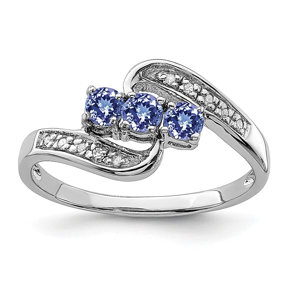 925 Sterling Silver Tanzanite & Diamond Ring for Women | Elegant Gemstone Jewelry | Perfect Gift for Her | Anniversary, Engagement, Wedding & Special Occasions