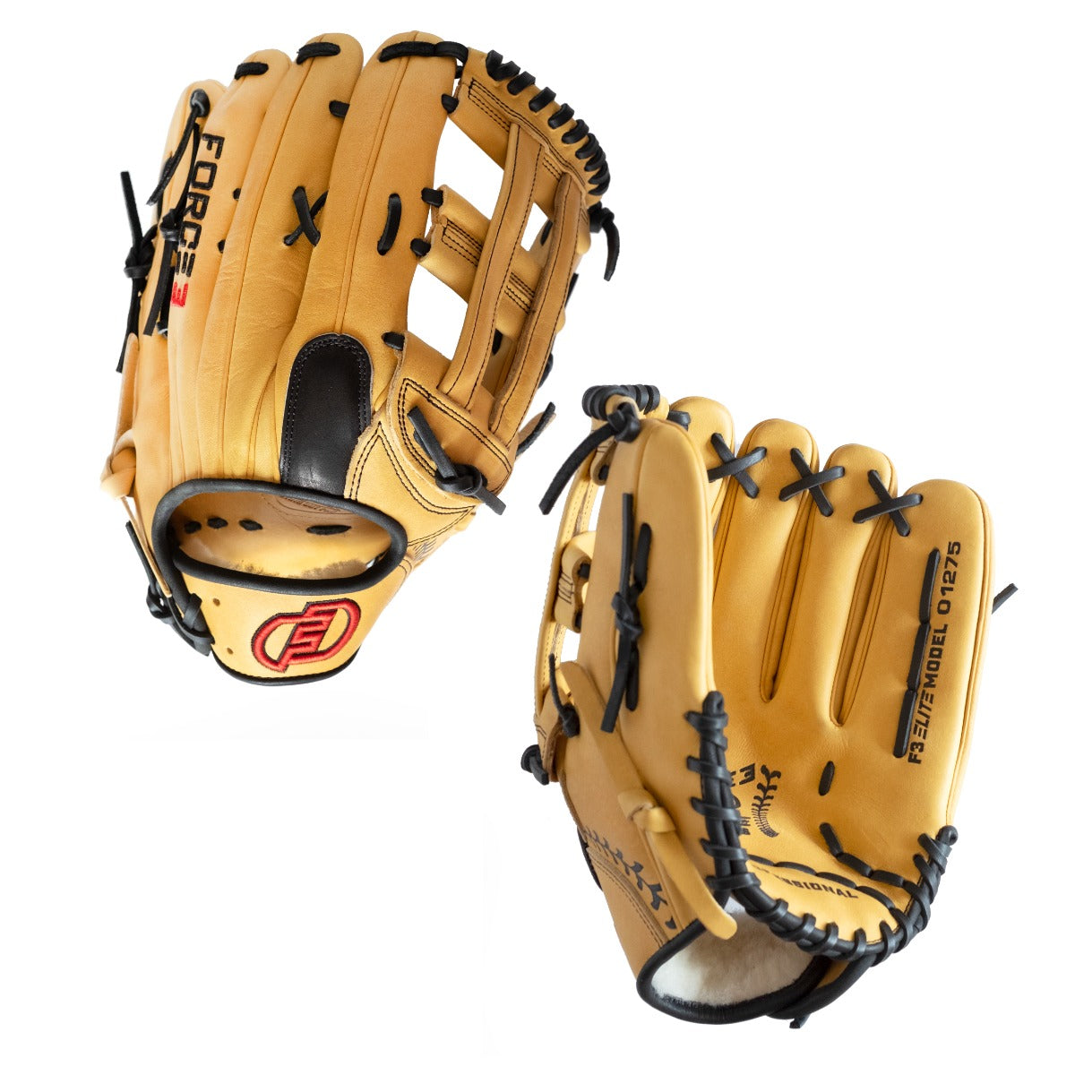 FORCE3 ELITE Series Outfielder's Baseball Glove - Premium Tan Leather for Professional & Youth Players - Perfect for Games, Practice & Training Sessions