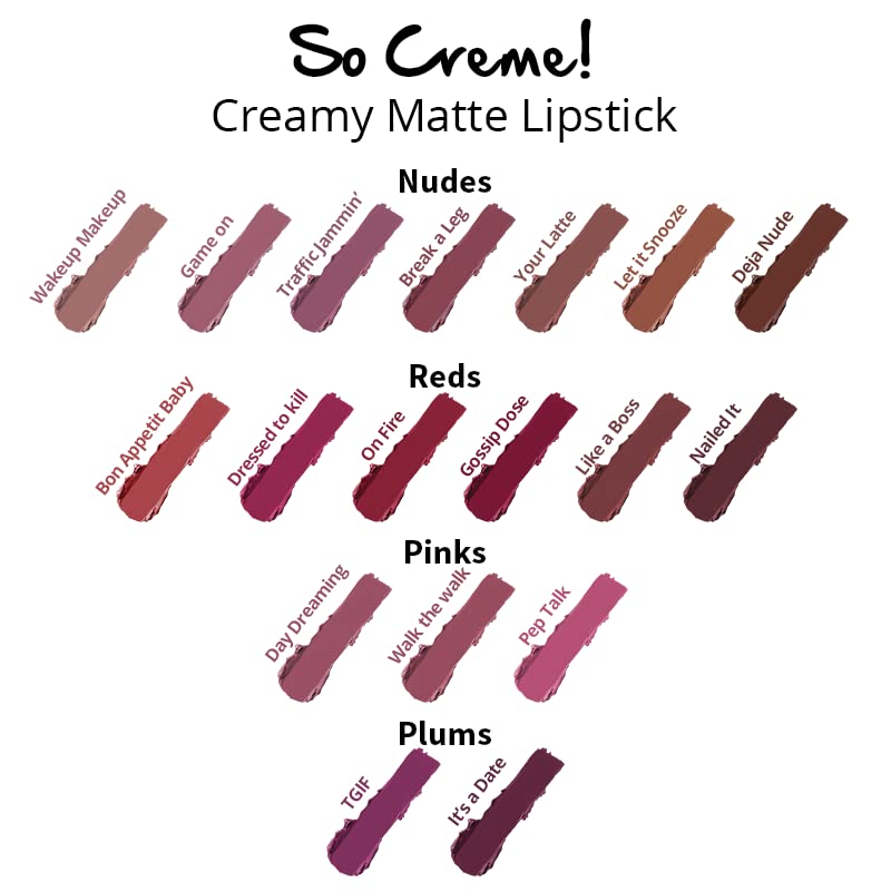 Nykaa So Creme! Creamy Matte Lipstick - Break a Leg | Long-Lasting Hydrating Lip Color | Perfect for Date Night, Parties & Everyday Wear