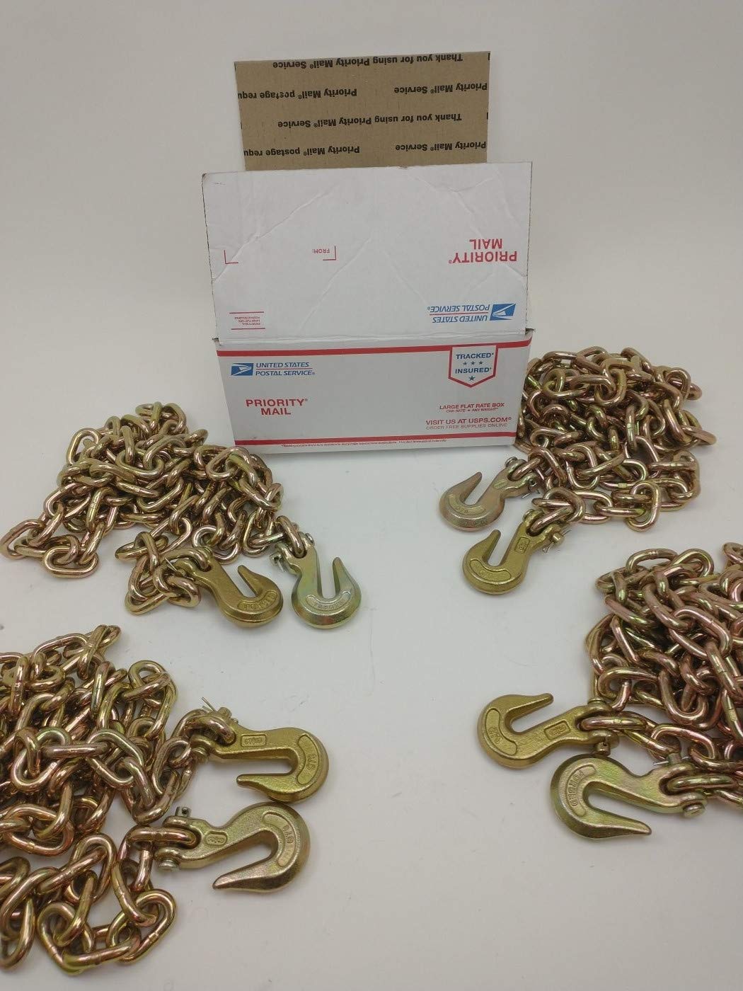 Heavy Duty Flatbed Binder Chains with Clevis Grab Hooks - 3/8