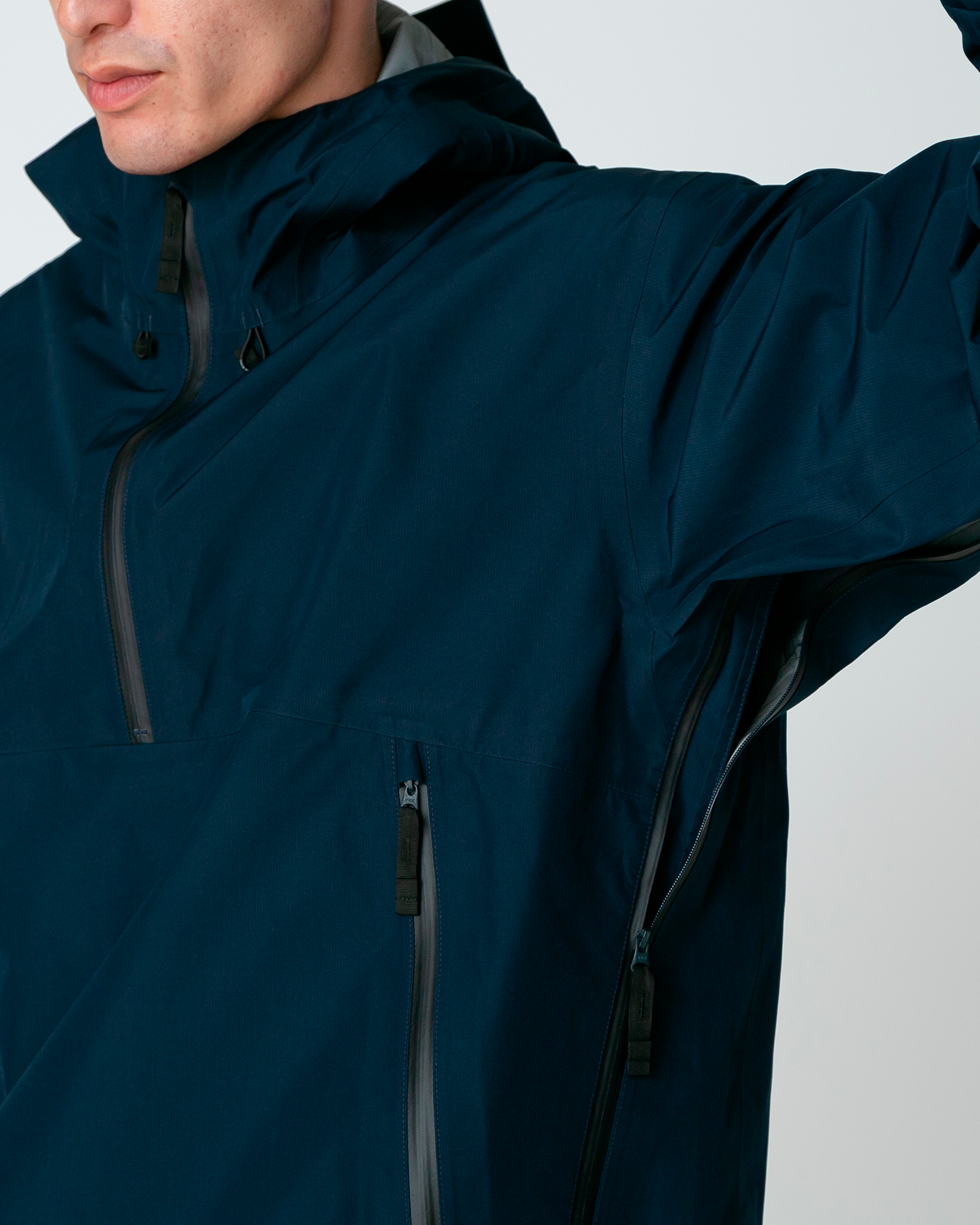 GORE-TEX Waterproof Rain Pullover Jacket for Men & Women - Lightweight Windproof Hiking & Outdoor Activities