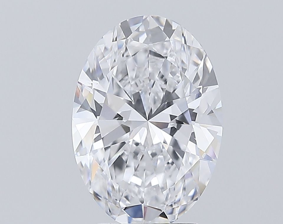 3.01 Carat D Color VVS2 Clarity Oval Lab-Grown Diamond for Engagement Rings & Fine Jewelry