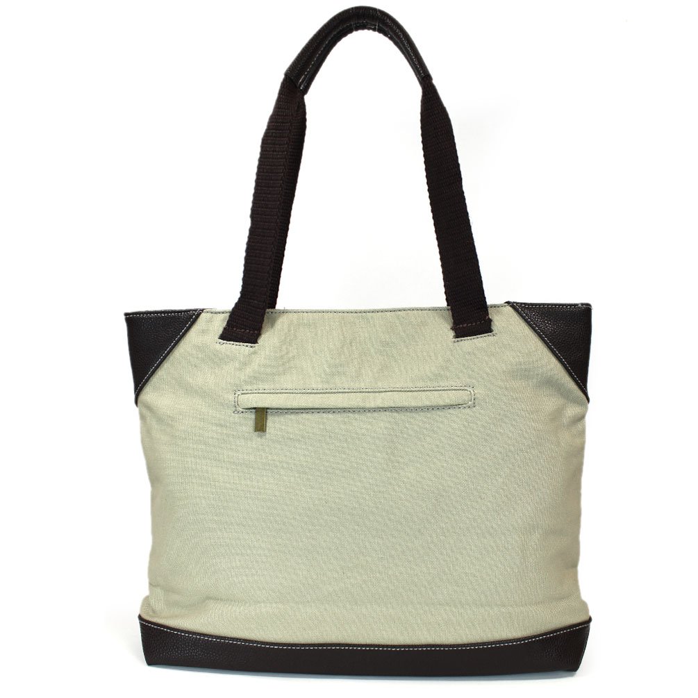 Stylish CHALA Canvas Tote Bag for Women - Fashionable Shoulder Purse with Detachable Charm & Keychain - Perfect for Shopping, Beach, Work & Daily Use