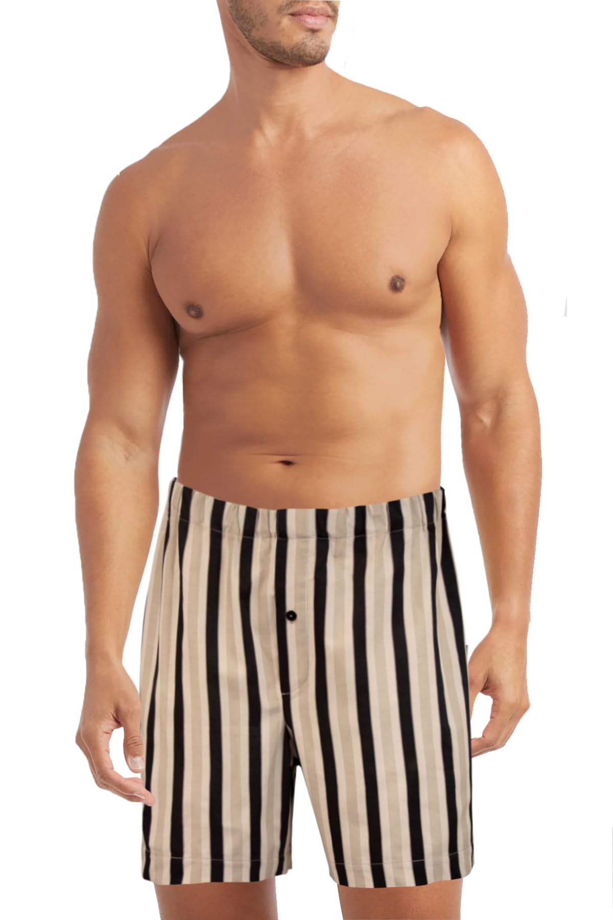 Premium Men's Woven Boxer Briefs - 100% Cotton & Linen Blend Soft Underwear - 3-Pack Breathable Comfort - European Crafted Luxury - Perfect for Daily Wear, Travel & Gym