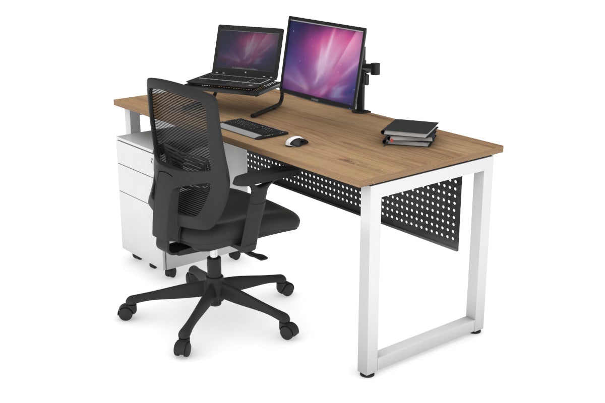 Quadro Loop Legs Office Desk - 1600L x 700W Modern Workstation for Home & Office - Perfect for Remote Work, Study & Conference Rooms
